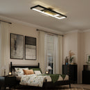 Lampada LED a Soffitto 70x30 cm Dimmerabile 3000-6000K con Telecomando e Interruttore Nero      