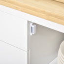 Carrello da Cucina 108x45x89 cm in Legno Bianco
