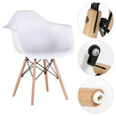 Set 4 Sedie di Design con Braccioli 62,5x44x80 cm Federica Bianche