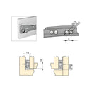 Kit Guide a Rotella per Cassetti Chiusura 500 mm a Estrazione Parziale Grigio 5 Pezzi Emuca