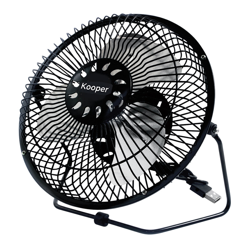 Mini Ventilatore da Tavolo 19x9,5x20 cm 4,5W Kooper Fresh Nero