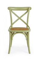 Sedia Cross Verde in Legno