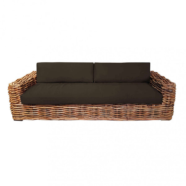 Polinesia 3-Sitzer-Sofa mit Kissen 75 x 265 x 105 cm in braunem Rattan acquista
