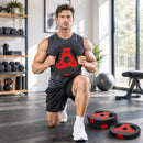 Dischi Pesi Palestra Set 4 Pezzi 25 kg con Foro 2,5 cm in PP e Cemento Nero      