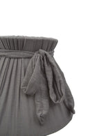 Paralume da Tavolo Spire Grigio Ø30x56 cm in Ferro e Tessuto Grigio
