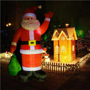 Gonfiabile Babbo Natale con Sacco 110x180x60 cm con 3 LED da Esterno in Poliestere      