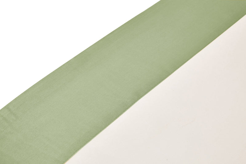 Set Lenzuola Sopra Sotto e Federe Bordi in Raso Garrini Eveline Avorio/Ruppia Varie Misure