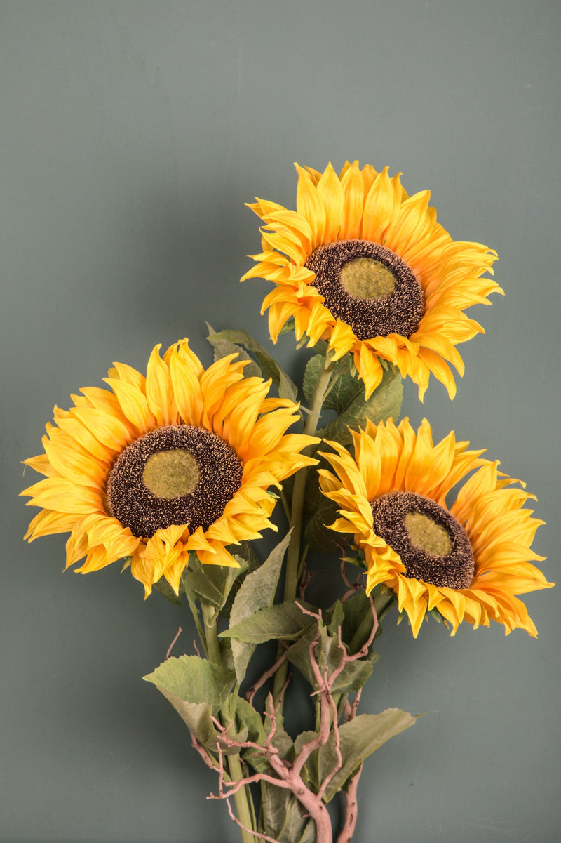 Set 2 Girasole Artificiale Altezza 123 cm Giallo