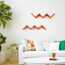 Mensola da Parete Libreria Zigzag 56x15,5 cm in Fibra di Legno Saetta Rovere Sagerau