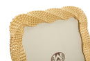 Cornice Bead Oro 25x2,2x30,2 cm in Poliresina e Vetro