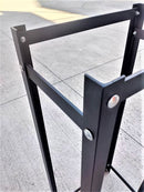 Portalegna per Camino da Interno o Esterno 40x25x99,5 cm in Acciaio King Nero