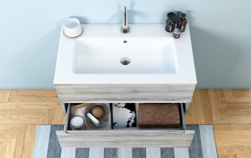 Mobile Bagno Sospeso 91cm TFT Swing Grigio Bianco