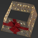 Gonna per Albero di Natale a Pacco Regalo 45x45x27,5 cm con 40 LED Bianco Caldo