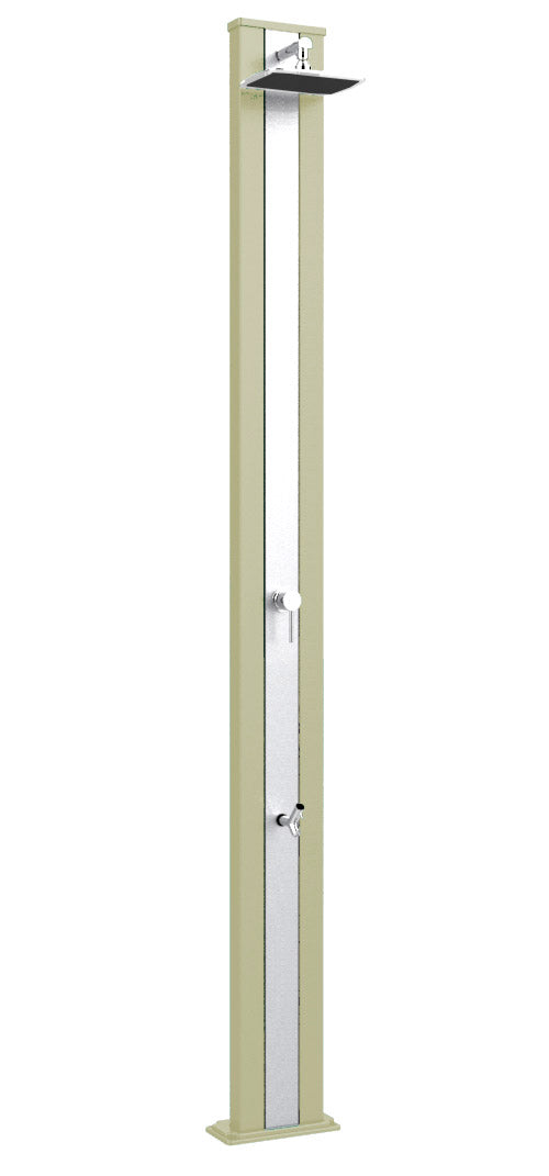 Doccia da Esterno Giardino Miscelatore e Lavapiedi Arkema Spring S Fascia Inox Champagne Bronze sconto