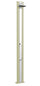 Doccia da Esterno Giardino Miscelatore e Lavapiedi Arkema Spring S Fascia Inox Champagne Bronze