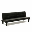 Divano Letto 165x70x67 cm in Similpelle Nero