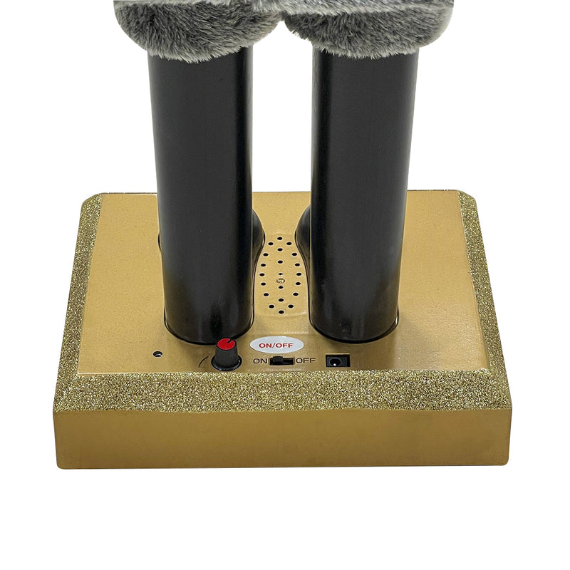 Soldato Schiaccianoci Natalizio H160 cm con Luci Suoni e Movimento Rosso Scozzese