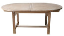Tavolo Ovale Allungabile da Giardino 240x120 cm in Legno Teak Vorghini Alicudi