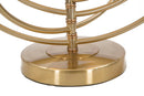 Lampada da Tavolo Glam Fluy Ø40x60,5 cm in Ferro Plastica e Poliestere Nero e Oro