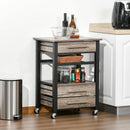 Carrello da Cucina 60x50x84,5 cm in Legno Truciolato Marrone