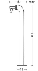 Fontana da Giardino con Rubinetto Belfer 42/PS Giallo