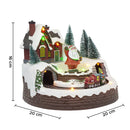 Villaggio Natalizio 20x20x16 cm con Trenino Luci Suoni e Movimento