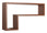 Mensola da Parete a Forma di L 61x37x15,5 cm in Fibra di Legno Lettera Ciliegio