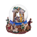 Natività con Sfera in Vetro musica e movimento 16,5 cm in Resina