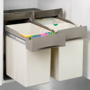 Pattumiera Differenziata per Mobili Cucina 20L Estrazione Automatica Emuca Grigia