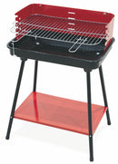Barbecue a Carbone Carbonella Rettangolare 58x38 cm Soriani Sun-day Rosso