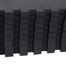 Tappeto Puzzle in EVA per Casa e Palestra Antiscivolo 8 Pezzi con Bordi Nero 63.5x63.5x2 cm 