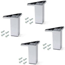 Kit 4 Piedini per Mobile H12 cm un Plastica Emuca Grigio Metallizzato