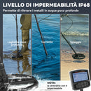 Metal Detector Professionale con 5 Modalità IP68 e Display LCD    