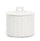 Candela con Coperchio Ø14,5x14 cm in Ceramina Twine Bianco