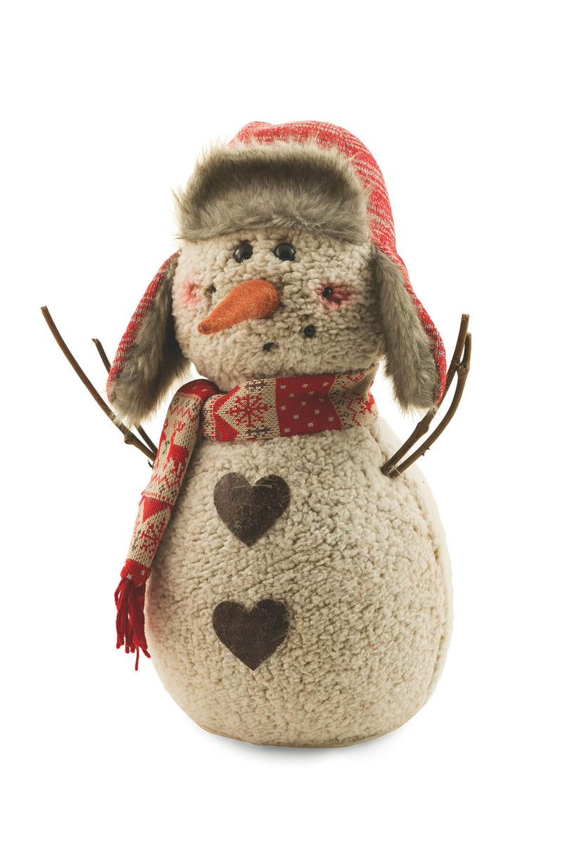 Set 2 Pupazzi di Neve in Stoffa H43 cm Soriani