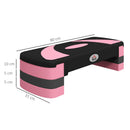 Step Fitness da Aerobica 80x31x10-15-20 cm Regolabile su 3 Altezze in Plastica Rosa      