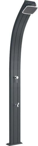 Doccia Solare da Esterno Giardino 30L Miscelatore e Lavapiedi Arkema Spring Grigio Antracite