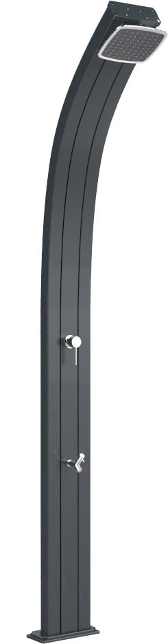 prezzo Doccia Solare da Esterno Giardino 30L Miscelatore e Lavapiedi Arkema Spring Grigio Antracite