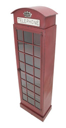Cabina Telefono London New 52x30x180 cm in Ferro e Vetro Rosso