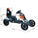Go-Kart a Pedali per Bambini Arancione e Nero 