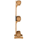 Set 3 Fioriere da Esterno a Mezza Botte 45x35x150 cm con Grigliato per Rampicanti in Legno di Abete Marrone