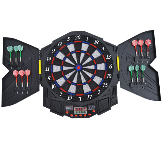 Bersaglio Elettronico  Digitale 49x54,6x5,5 cm 12 Dardi 8 Giocatori Nero prezzo