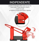 Cavalletto Alzamoto Anteriore 27,5x51-69x34 cm Max 450 Kg in Metallo Rosso e Nero