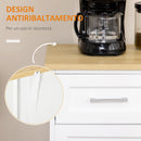 Credenza 3 Cassetti e 3 Ante 101x39x82 cm in MDF e Truciolato Bianco