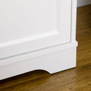 Credenza 3 Cassetti e 3 Ante 101x39x82 cm in MDF e Truciolato Bianco