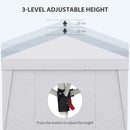 Gazebo da Giardino Pieghevole 3x3m con Design Pop Up e Finestre in Tessuto Oxford Bianco