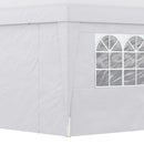 Gazebo da Giardino Pieghevole 3x3m con Design Pop Up e Finestre in Tessuto Oxford Bianco