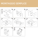 Libreria da Parete 60x25x60 cm Ripiani Asimmetrici in Legno Truciolare Nero