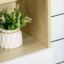 Mobile Bagno 4 ante 2 Ripiani 53x33,5x195,7 cm in Truciolato Bianco