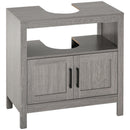 Mobile Sotto Lavabo Bagno 1 Ripiano 2 Ante 60x30x60 cm in Legno Grigio